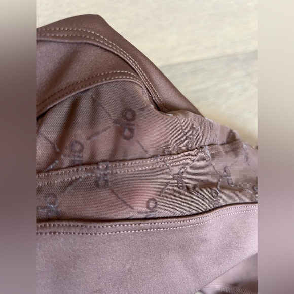 Alo Airlift Mesh High-Waist Celeste Capri in Cinnamon Brown XXS - Picture 6 of 8